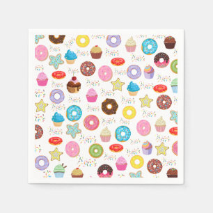 Donut und Cupcakes Serviette
