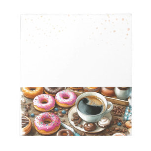 Donut- und Kaffezeit Notizblock