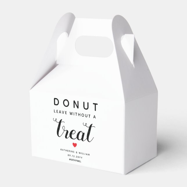 Donut Verlasse ohne Leckerei Elegante Hochzeit Geschenkschachtel (Vorderseite)