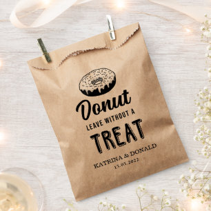 Donut Verlasse ohne Leckerei GASTGESCHENK HOCHZE Geschenktütchen