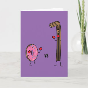 Donut versus Churro dessert fried dough sugar vs. Dankeskarte