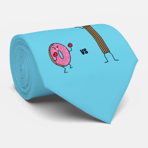 Donut versus Churro Nachtisch gebratenen Teig Zuck Krawatte