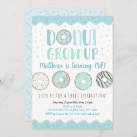 Donut wächst auf Blauer Donut Geburtstag