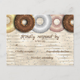 Donut Wedding RSVP Karte