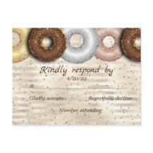 Donut Wedding RSVP Karte
