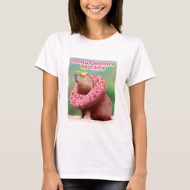 Donut Worry be Capy T-Shirt (Vorderseite)