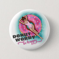 Donut Worry Be Happy Fun Pool Float