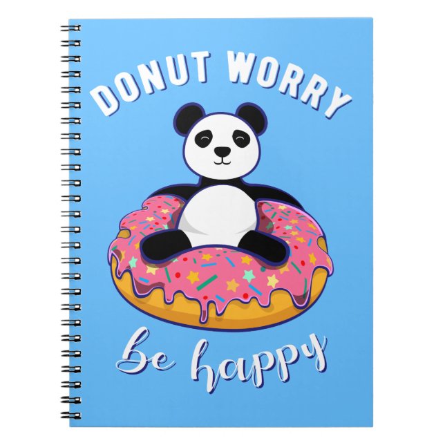 Donut Worry Be Happy II Notizblock (Vorderseite)