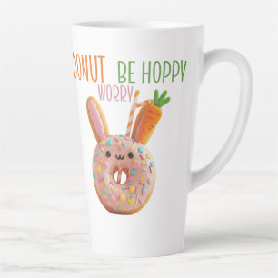 Donut Worry Be Hoppy - Süßer Osterhase-Donut  Milchtasse