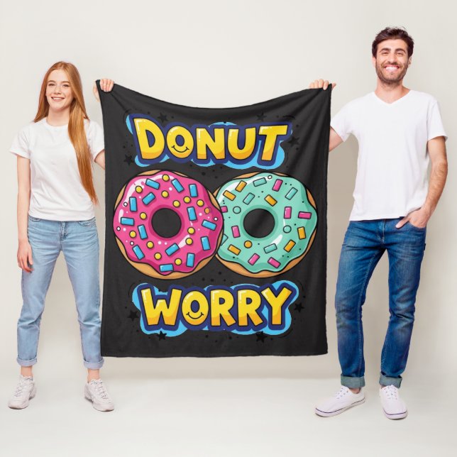 Donut Worry Fleece Decke (Beispiel)