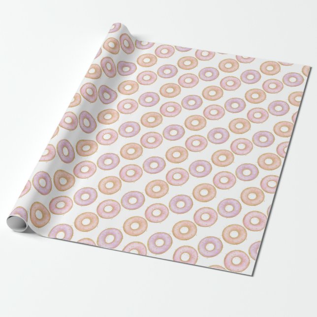 Donut Wrapping Papier rosa Lila Donut wachsen auf Geschenkpapier (Ungerollt)