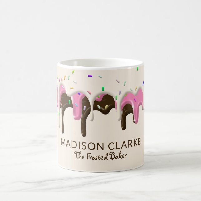 Donut Zuckerguss Sprinkles Bäckerei Kaffeetasse (Mittel)