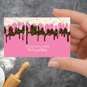 Donut Zuckerguss Sprinkles Bäckerei Visitenkarte