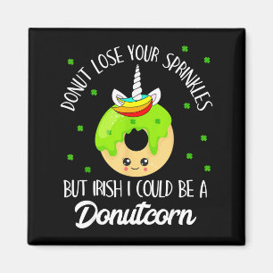 Donutcorn Lustig Süße Donut Einhorn Irischer St Pa Magnet