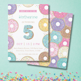 DONUTS 5. Geburtstag Einladung