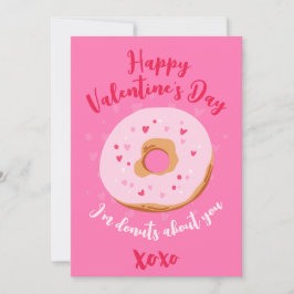 Donuts about you XOXO Love Hearts Valentines Pink Feiertagskarte