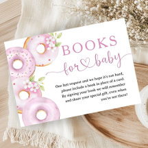 Donuts Baby Shower Girl Pink Books For Baby 