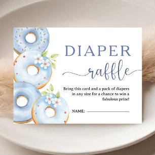 Donuts Brunch Baby Shower Junge Windel Raffle Begleitkarte