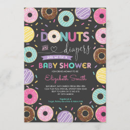 Donuts & Diapers Doughnut Baby Showboard Einladung