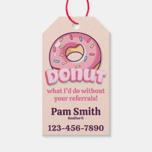 Donuts, Donut, Kaffee, Realtor Pop-by-Referrale Geschenkanhänger