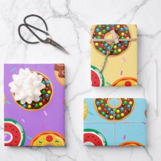 Donuts, Donuts und mehr Donuts Geschenkpapier Set
