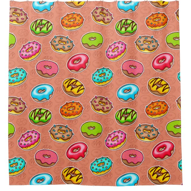 Donuts Duschvorhang (Vorderseite)