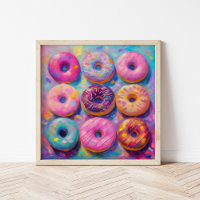 Donuts Farbenfrohe moderne Abstrakte Kunst
