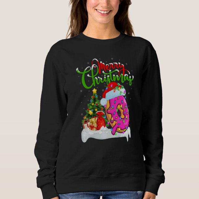 Donuts Food  Xmas Decorations Santa Donuts Christm Sweatshirt (Vorderseite)