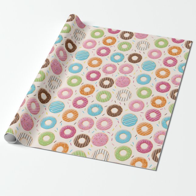 Donuts Geschenkpapier (Ungerollt)