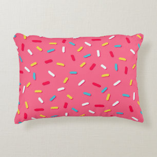 Donut's Glaze nahtlos Muster, rosa Hintergrund, t Dekokissen
