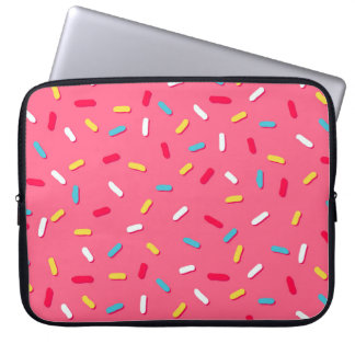 Donut's Glaze nahtlos Muster, rosa Hintergrund, t Laptopschutzhülle