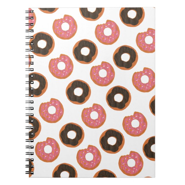 Donuts - Handgemalt Original Donut Muster Notizblock (Vorderseite)