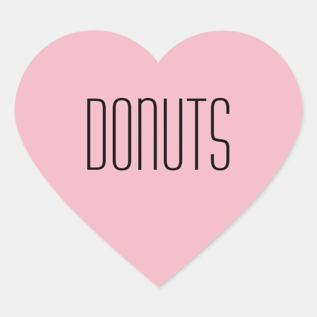 Donuts Heart Sticker (Vorderseite)