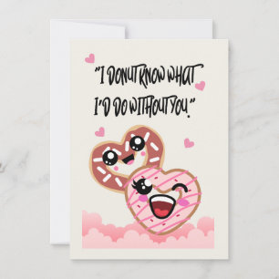 Donuts Liebe Valentine Feiertagskarte