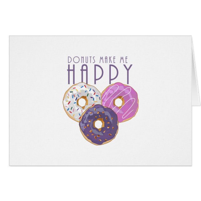 Donuts machen mich glücklich (Vorderseite (Horizontal))