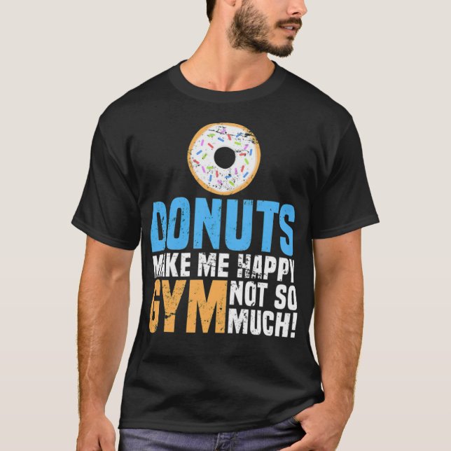 Donuts machen mich glücklich Regenbogengeburt back T-Shirt (Vorderseite)