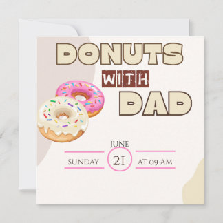 Donuts mit Papa Vatertags-Einladung Feiern Einladung