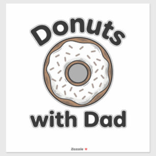 Donuts mit Papa Vintage Donut-Shirt-Design_1 Aufkleber