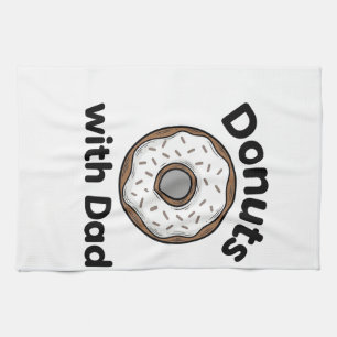 Donuts mit Papa Vintage Donut-Shirt-Design_1 Geschirrtuch