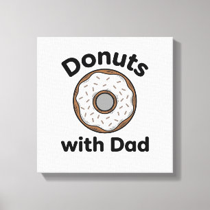 Donuts mit Papa Vintage Donut-Shirt-Design_1 Leinwanddruck