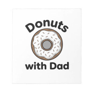 Donuts mit Papa Vintage Donut-Shirt-Design_1 Notizblock
