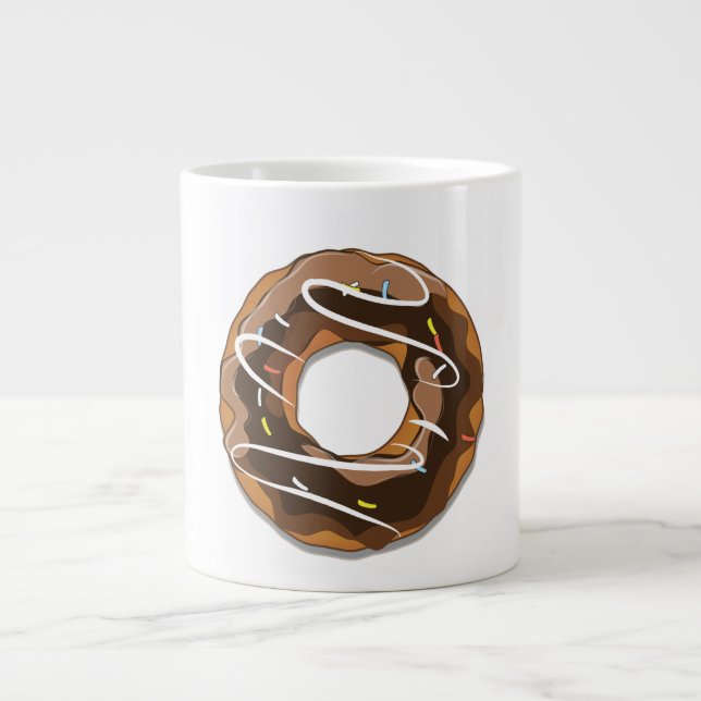 Donuts mit Schokoladenguss Jumbo-Tasse (Vorderseite)