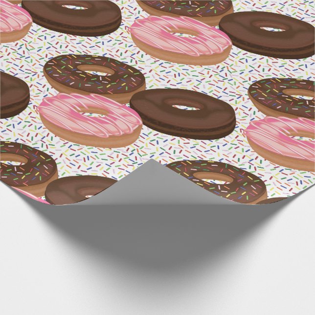 Donuts mit Sprinkles-Party Geschenkpapier (Ecke)