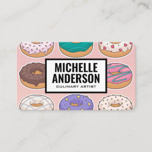 Donuts-Muster Konditorei Visitenkarte