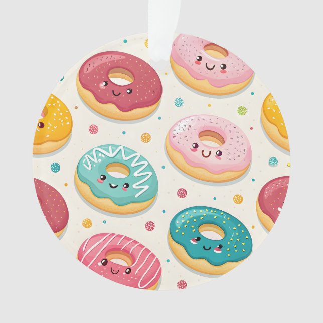 Donuts-Muster Ornament (Vorderseite)