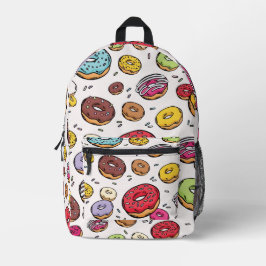 Donuts nahtloses Muster Bedruckter Rucksack