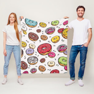 Donuts nahtloses Muster Fleecedecke