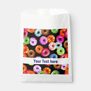 Donuts nahtloses Muster + Ihr Hintergrund. & Ideen Geschenktütchen