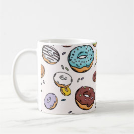 Donuts nahtloses Muster Kaffeetasse