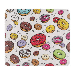 Donuts nahtloses Muster Schneidebrett